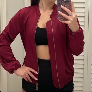 Michael Kors satin bomber jacket